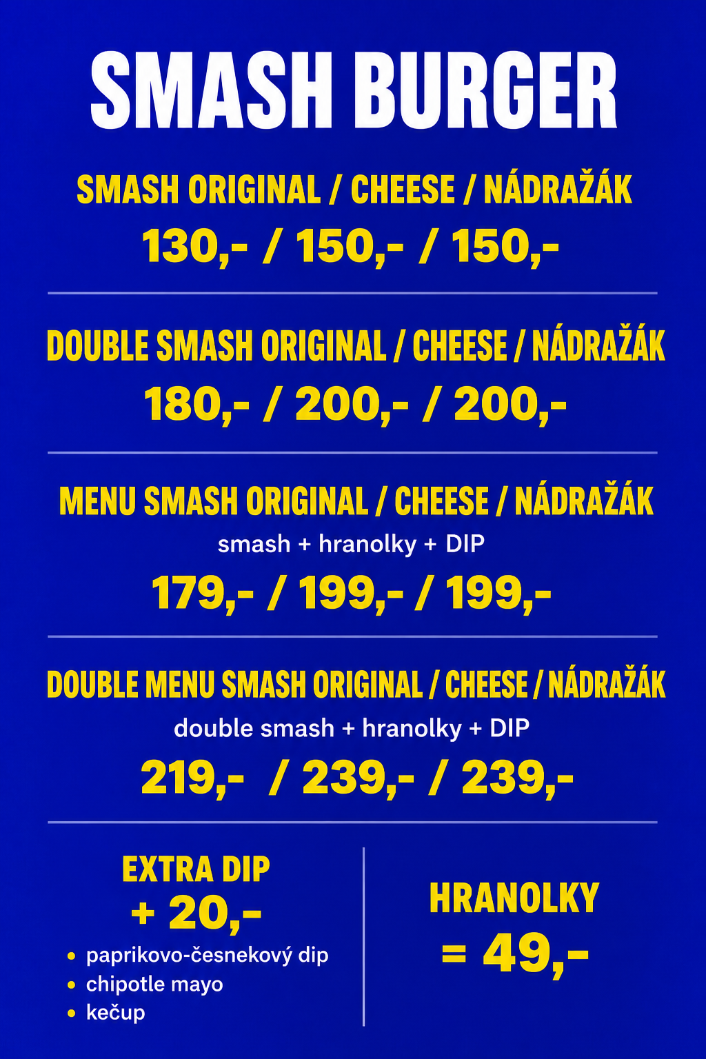 SMASH BURGER PELHRIMOV